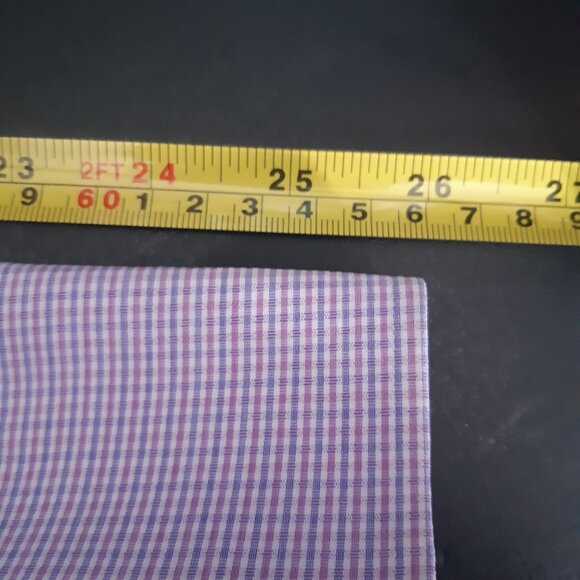 BOSS Hugo Boss SZ 16 Reg Men's Button Up Shirt Red & Blue Check Egyptian Cotton - Picture 11 of 11